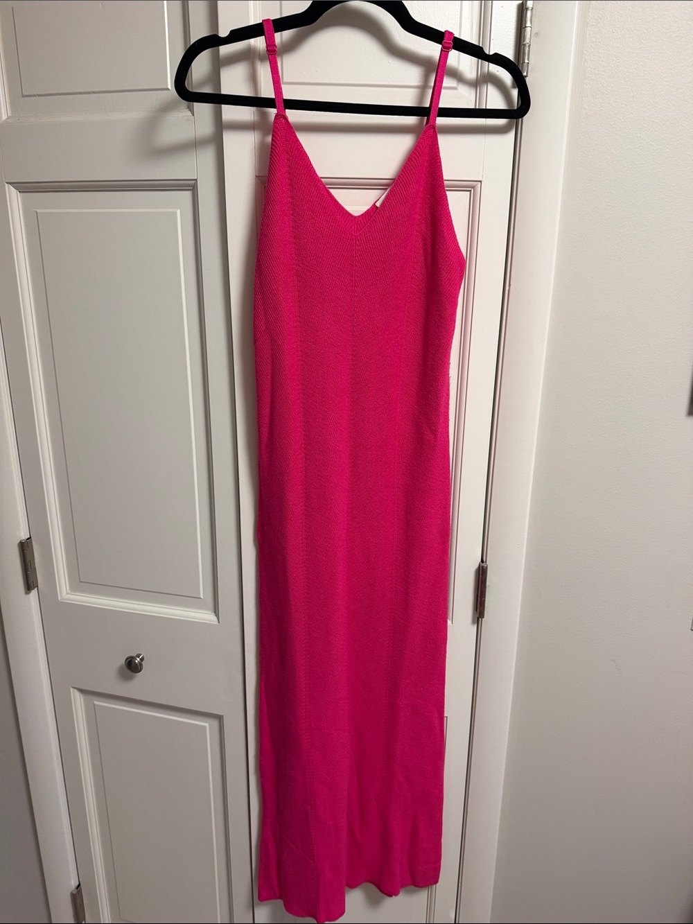 Freshman Bright Pink Slip Maxi Dress